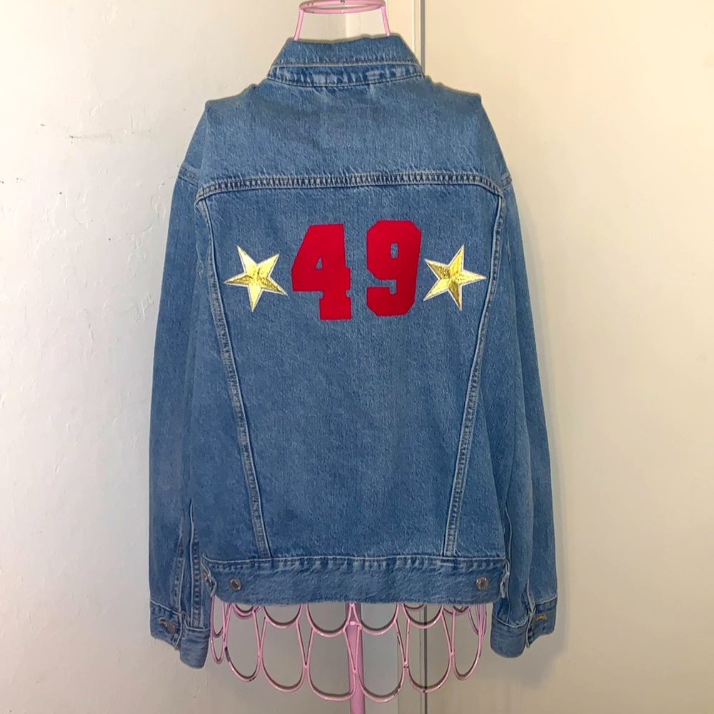 🎁Like New Levi Strauss & Co. Blue Jean Red Star #49 49ers' Jacket- L/G